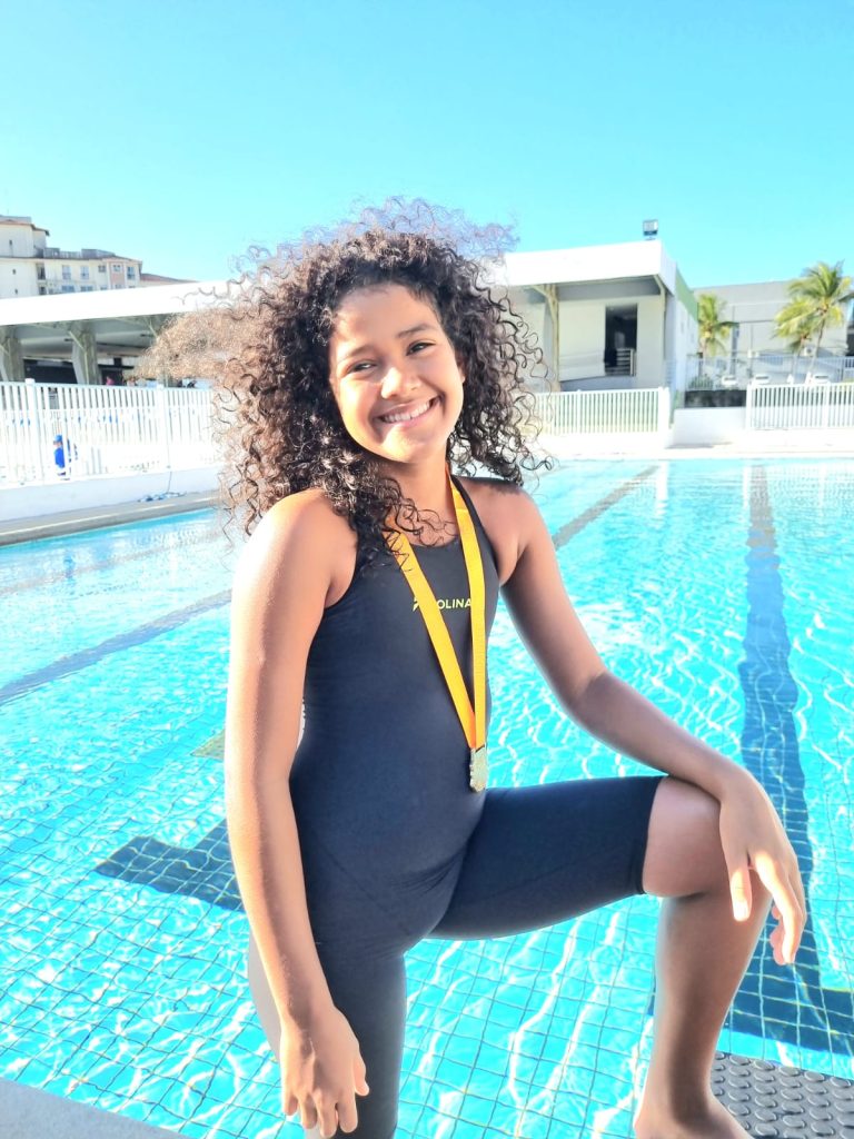 Vallentina: potiguar de dez anos que vem se destacando no cenário da natação no RN