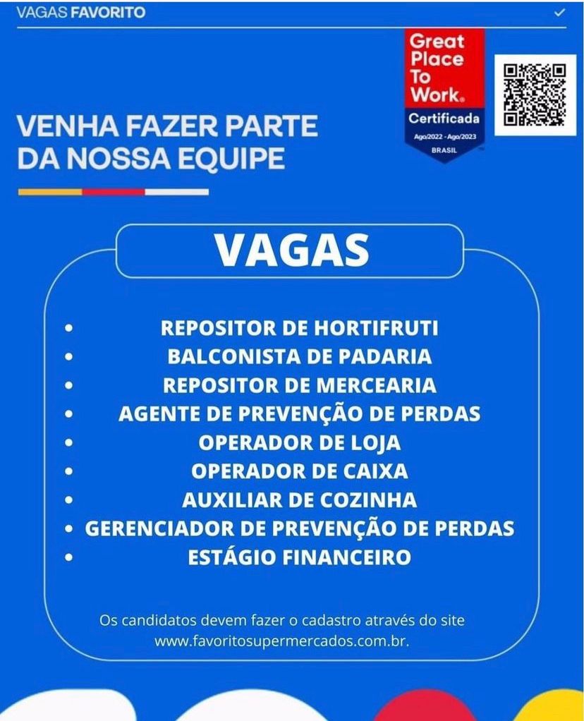 Vagas Favorito