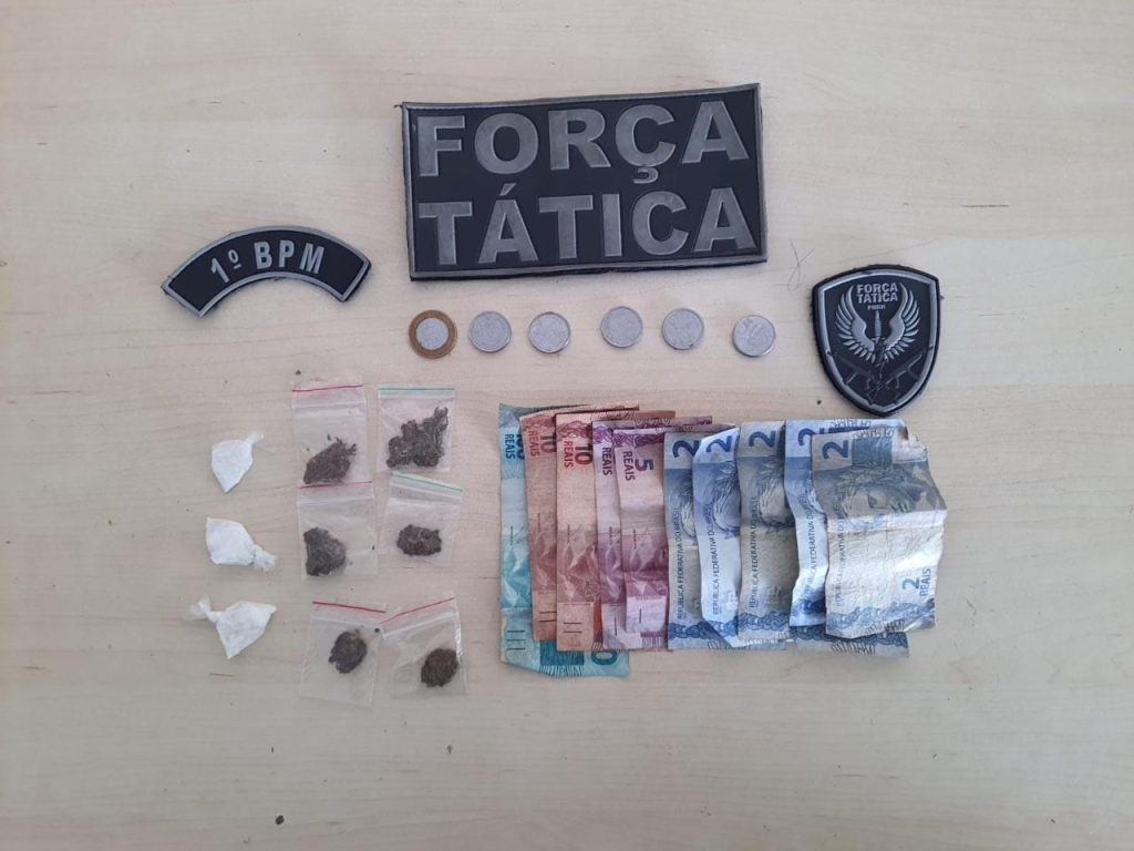 1° BPM prende suspeito de tráfico de drogas na comunidade da Guarita