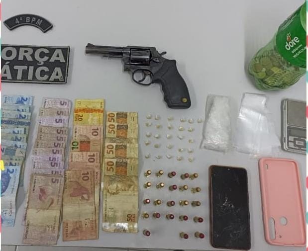Polícia Militar prende homem por porte Ilegal de arma de fogo e suspeito de tráfico de drogas na zona Norte de Natal