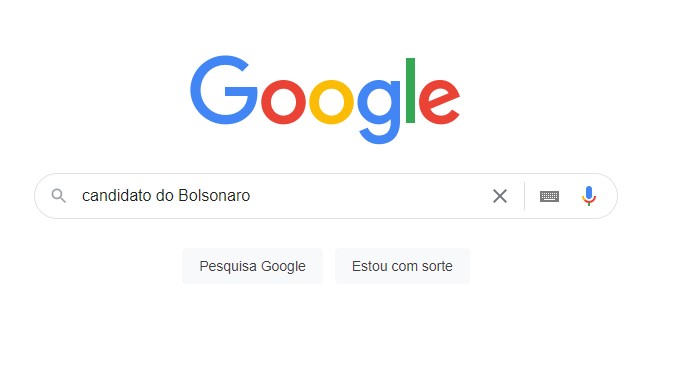 Buscas por “candidato do Bolsonaro” no Google bateram recorde