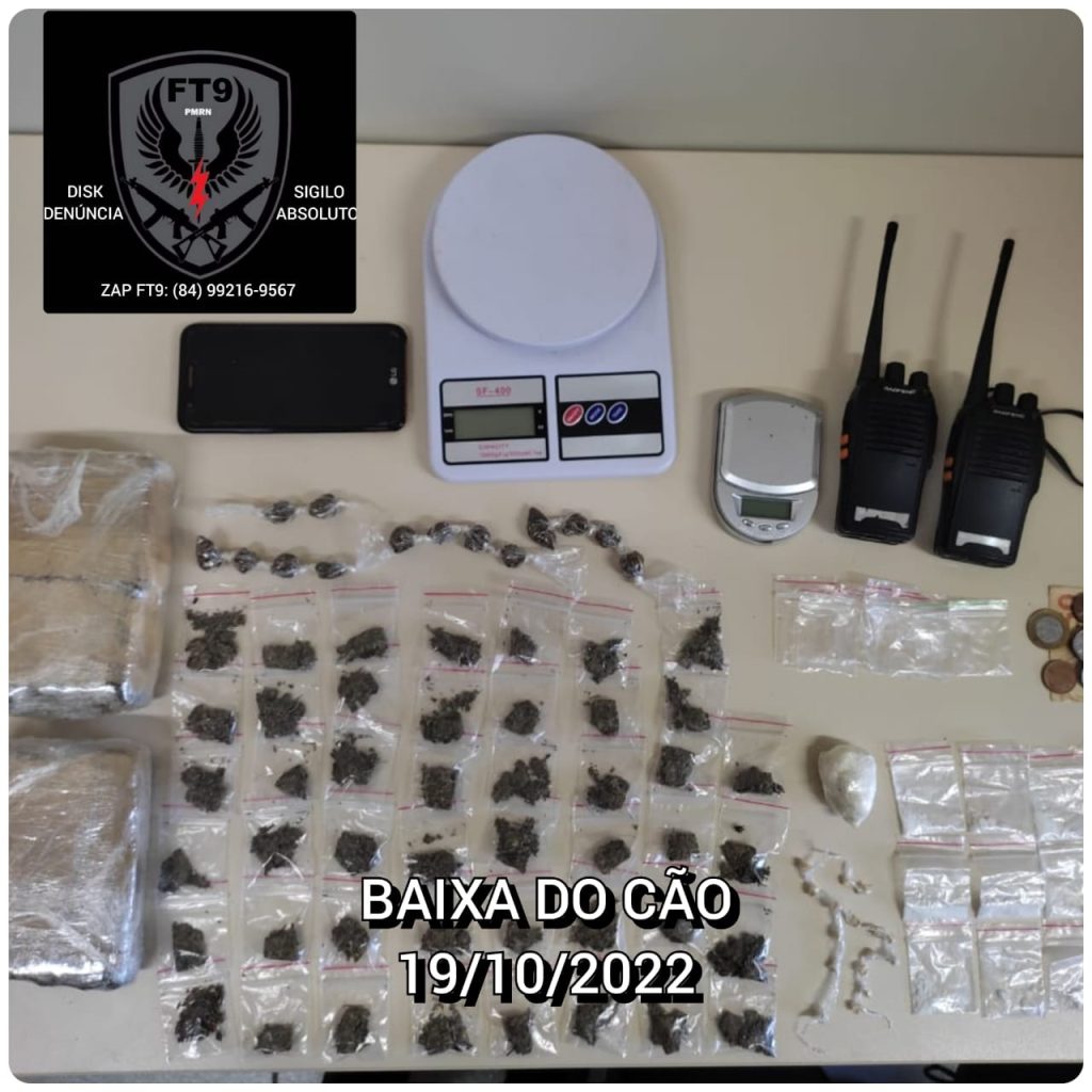 9° Batalhão da Polícia Militar apreende drogas na zona Oeste de Natal