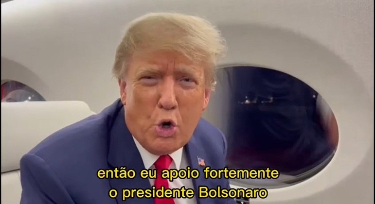Ex-presidente dos EUA Donald Trump pede votos para Bolsonaro