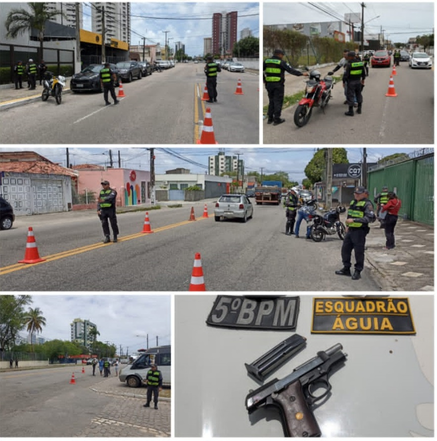 Ação conjunta entre 5º BPM e CPRE apreende arma de fogo no bairro Lagoa Nova