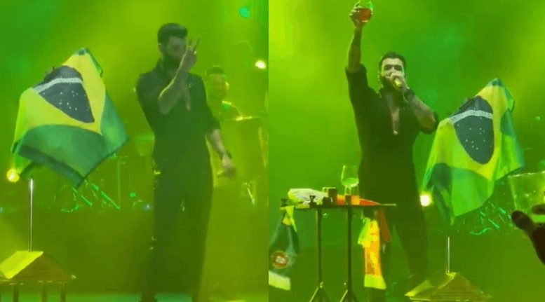 Gusttavo Lima declara apoio a Bolsonaro durante show em Miami