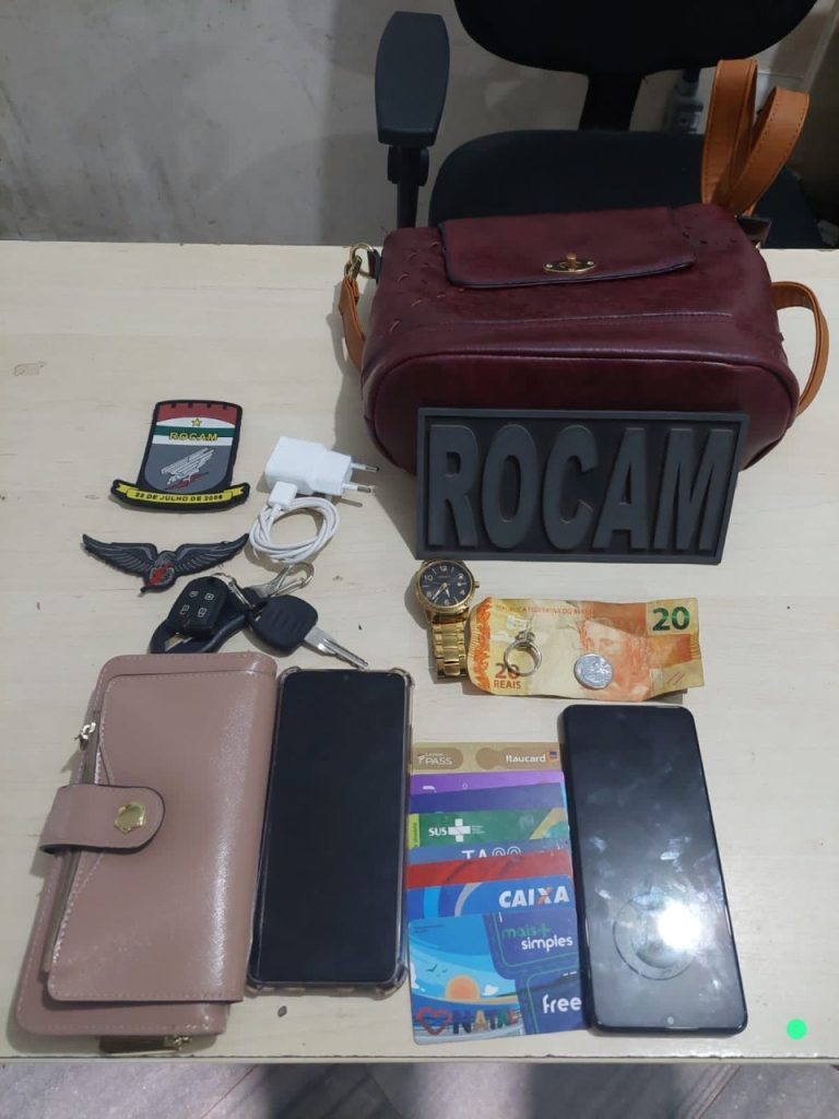 ROCAM prende homem e apreende menor com material roubado em Felipe Camarão