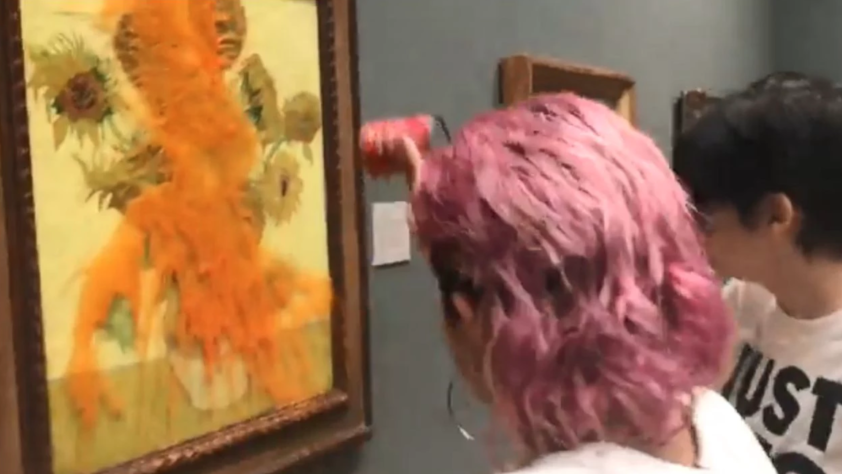 Ativistas jogam sopa em quadro de Van Gogh no Reino Unido