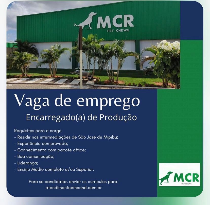 Encarregado(a) de produção