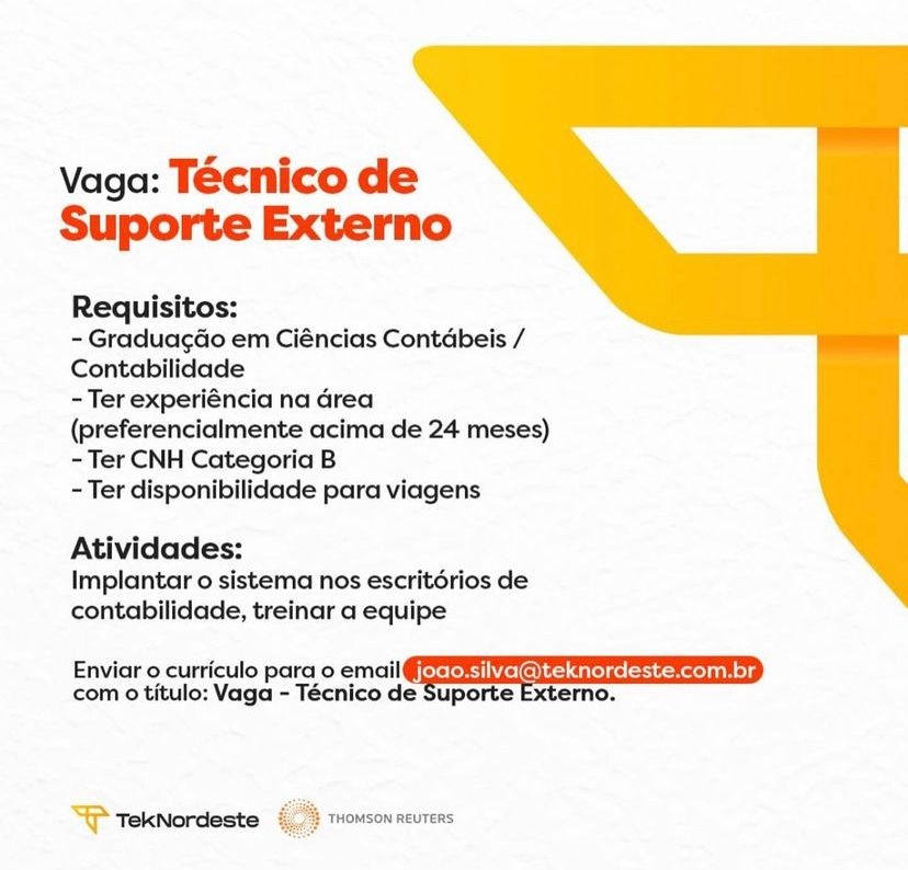 Técnico de Suporte Externo