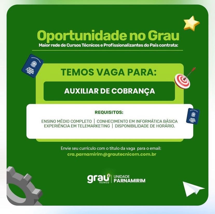 Auxiliar de Cobrança