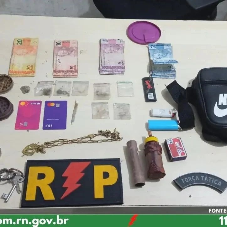 Suspeito de tráfico de drogas é preso na cidade de Macaíba