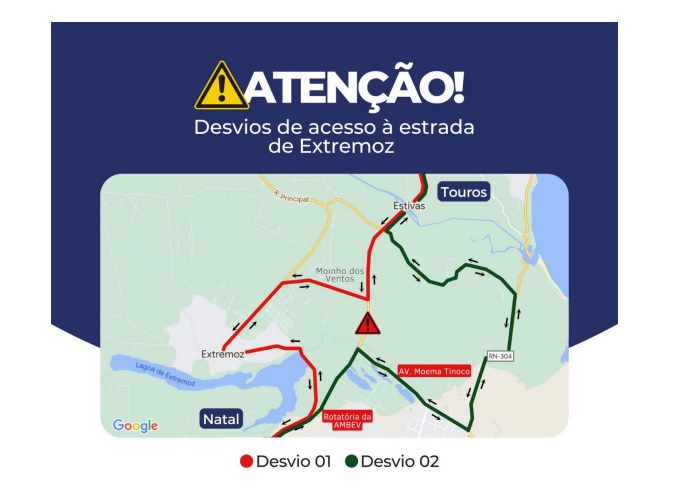 Trecho da BR 101 no RN será totalmente interditado por 21 dias