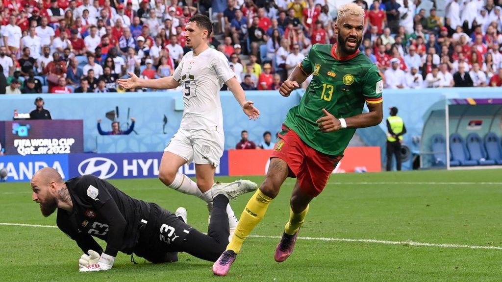Em jogo de seis gols, Sérvia e Camarões empatam pelo grupo do Brasil na Copa do Mundo