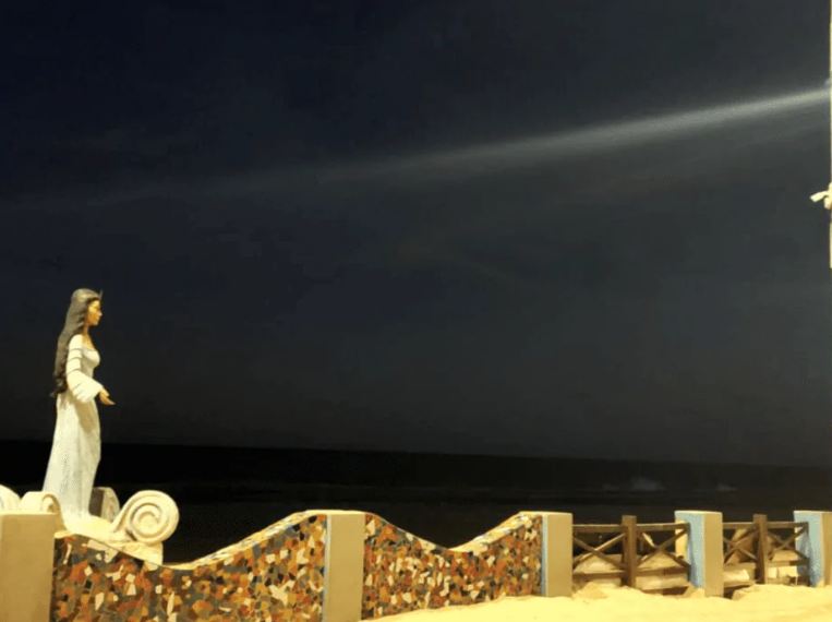Estátua de Iemanjá recebe câmera de monitoramento para evitar atos de vandalismo na praia do Meio em Natal