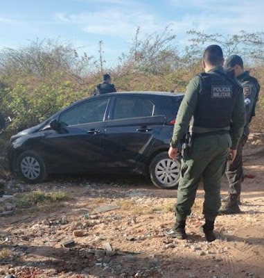 Carro roubado durante arrastão em praia do Ceará é recuperado pela PM em Mossoró no RN