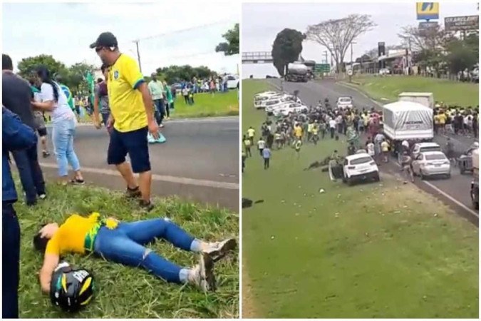 Motorista atropela manifestantes que bloqueavam rodovia; uma vítima foi socorrida em estado grave