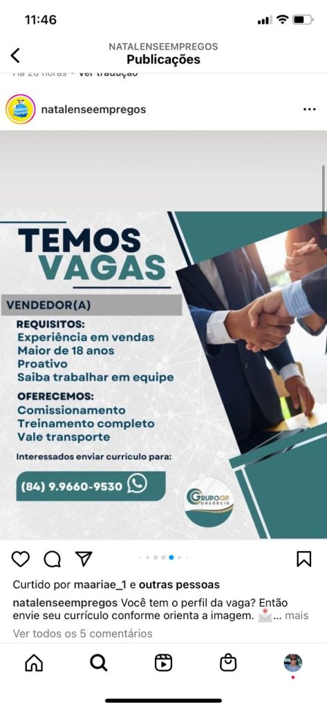 Vendedor(a)