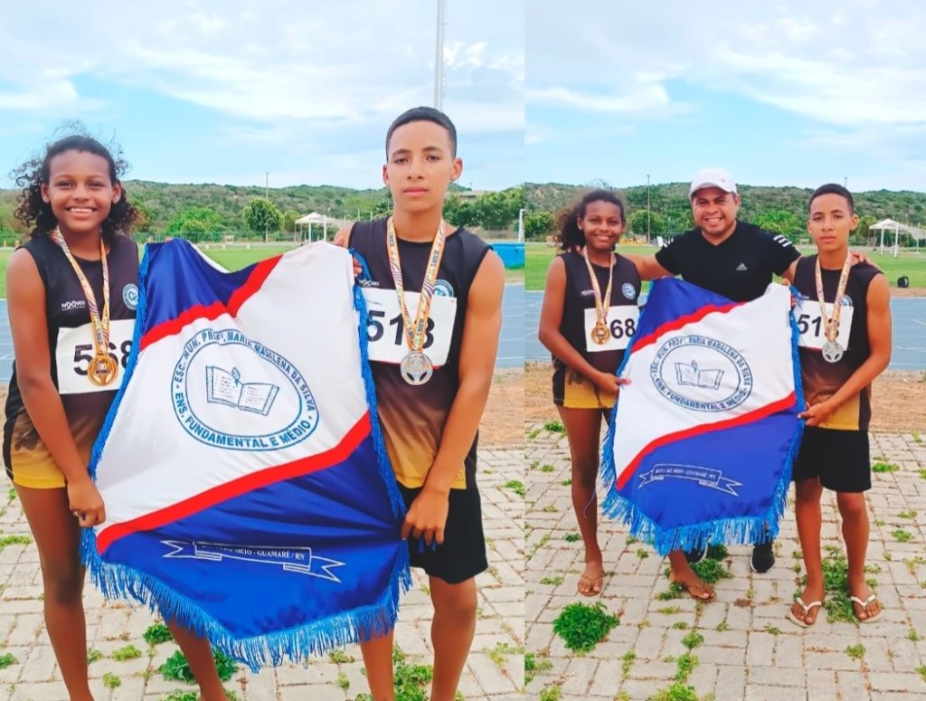 Guamaré é ouro e prata nas provas de atletismo (80m) dos JERNS