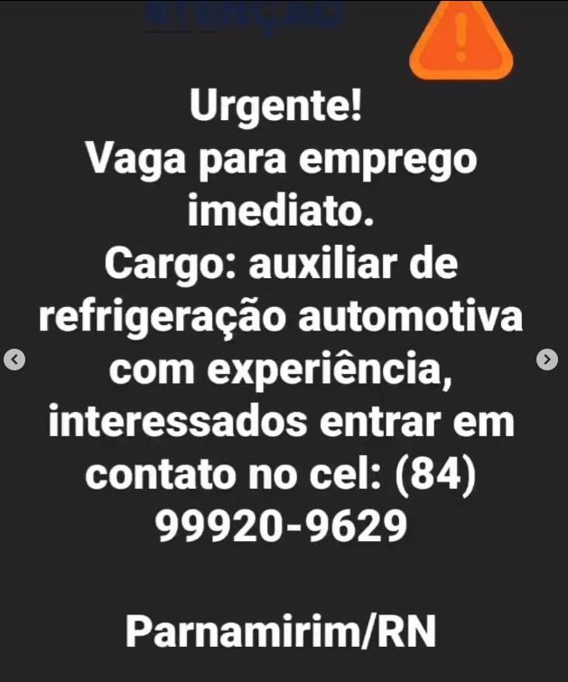 AUXILIAR DE REFRIGERAÇÃO AUTOMOTIVA