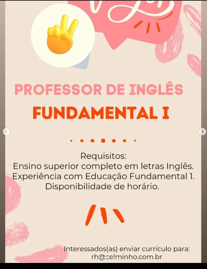 PROFESSOR DE INGLÊS