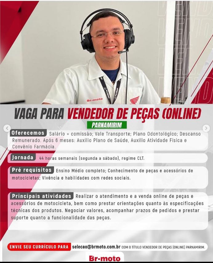 VENDEDOR DE PEÇAS