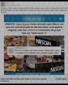 Golpistas prometem distribuição gratuita de cafeteiras da Nescafé para dar golpe
