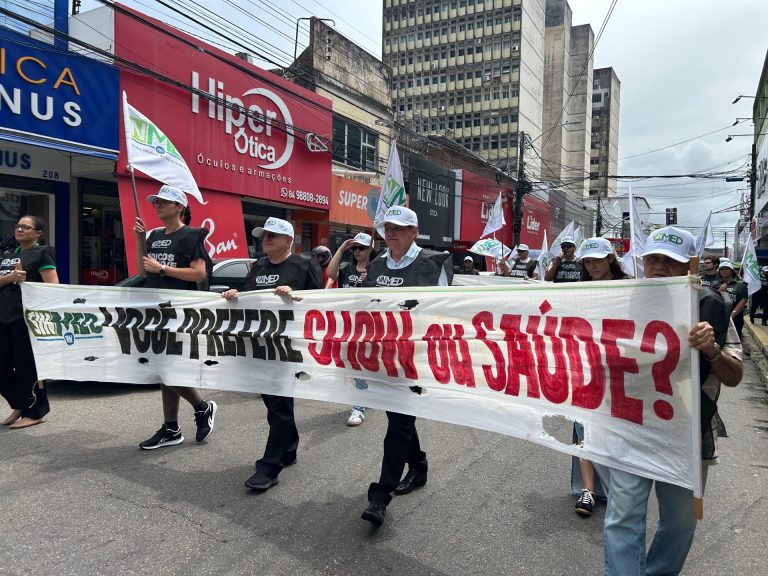 Sindicatos da saúde realizam grande manifestação conjunta nesta terça-feira (16)